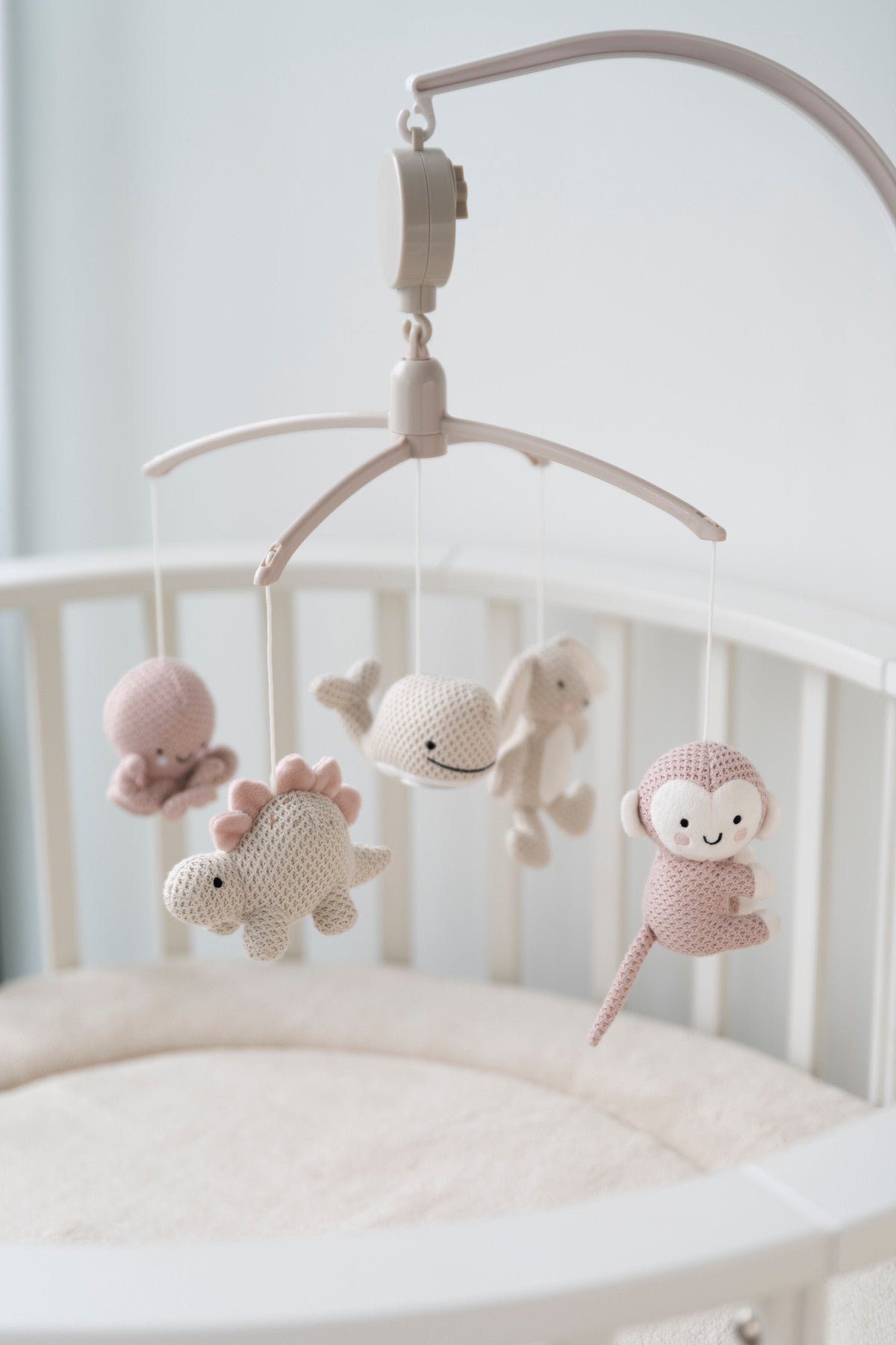 Baby's Only Mobiel met muziek Animals Oudroze/Warm Linen