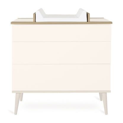 Quax Chambre de bébé 3 pièces (lit évolutif L 140 x Lg 70 cm + commode + armoire 2 portes) Flow Clay