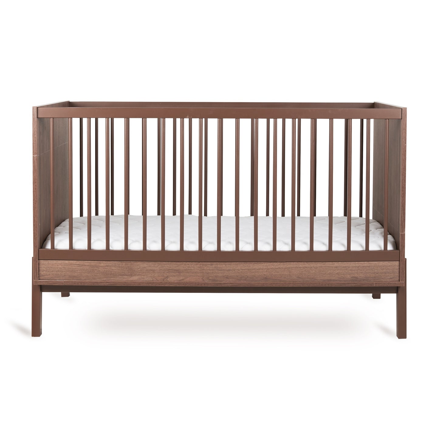 Quax Chambre de bebe 3 pièces (lit L 14 x Lg 7 cm - commode avec rallonge - armoire 3 portes) Ashi Chestnut