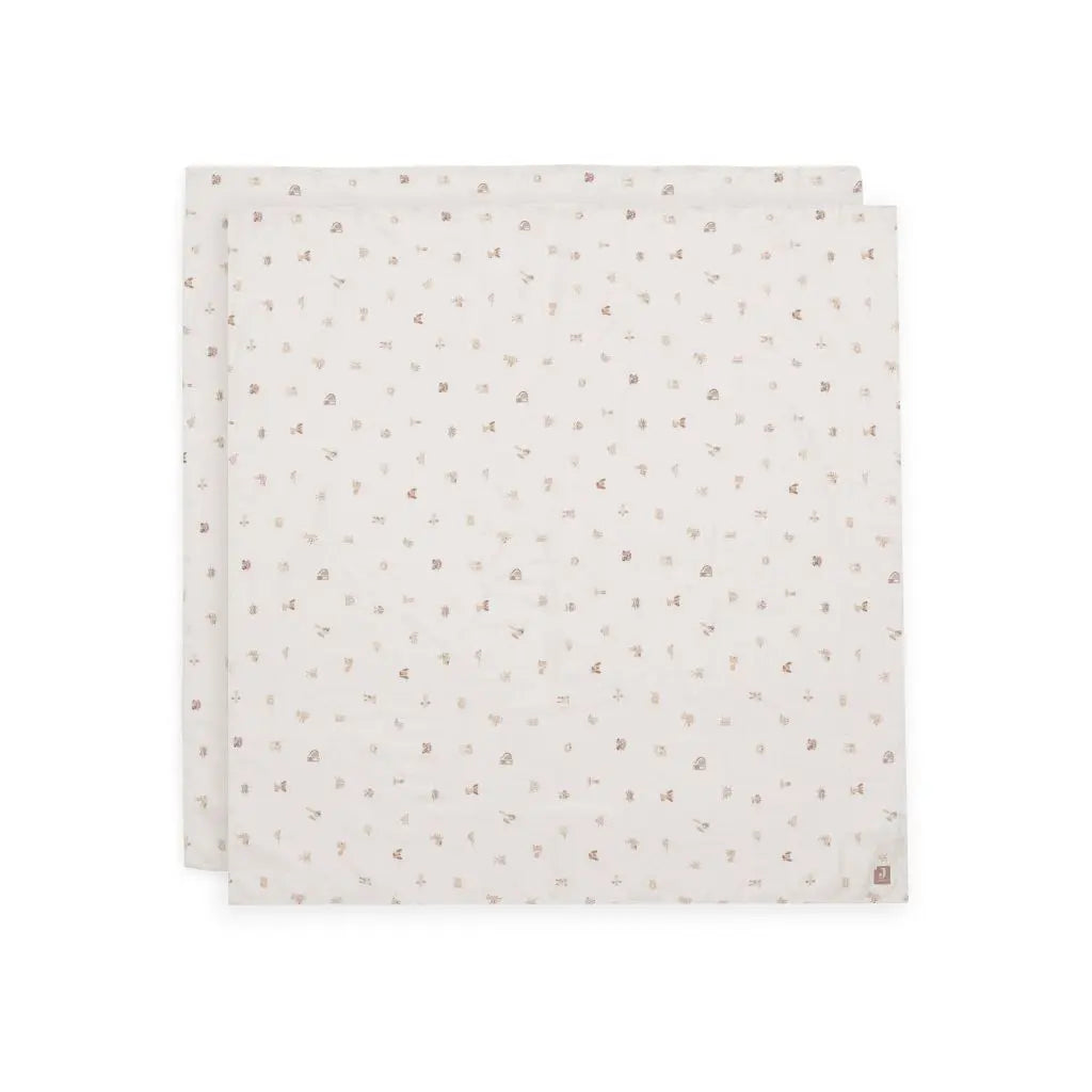 Jollein Tetradoek Animal Friends 115 x 115 cm - 2 stuks