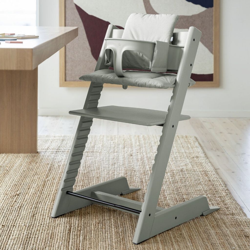 Stokke® Eetstoel Tripp Trapp® + beugel Baby Set² Glacier Green