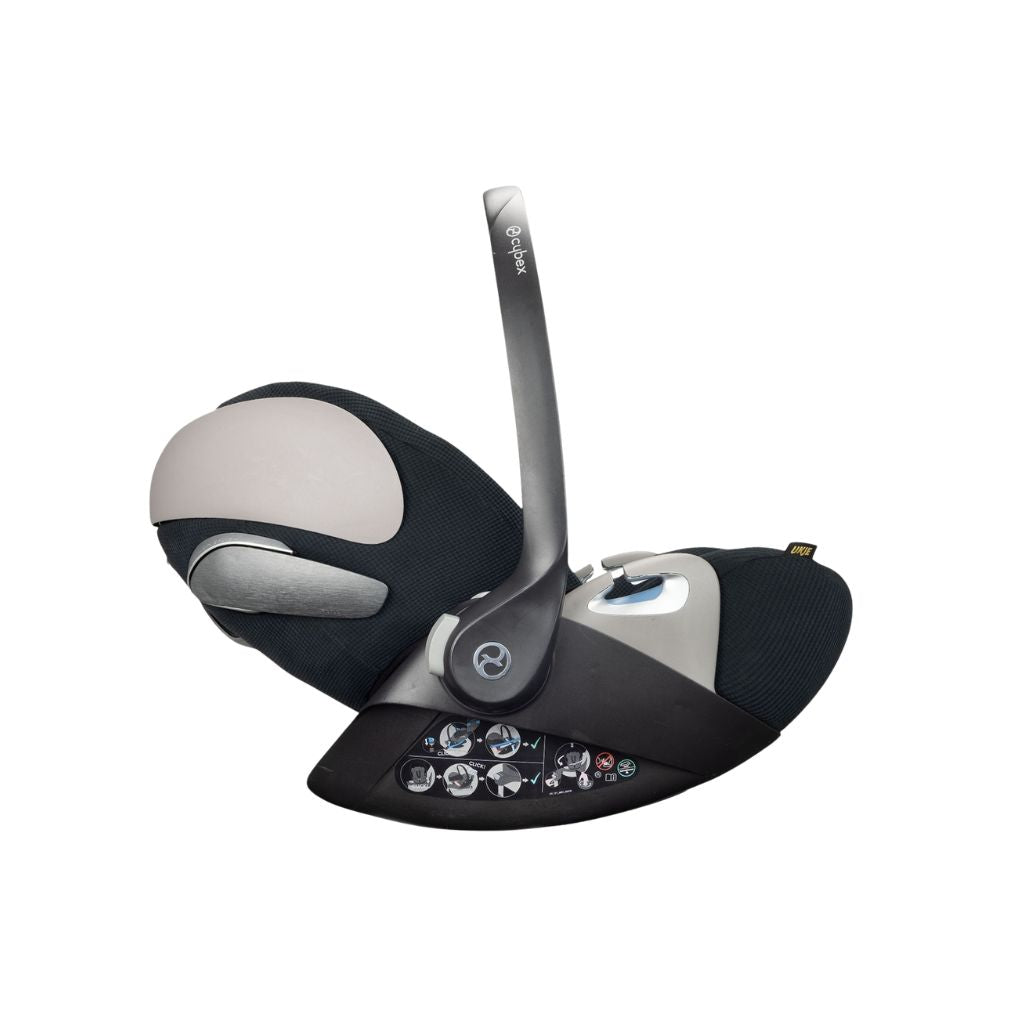 Ukje Housse de siège auto pour Cybex Cloud Z Z2 T Groupe 0 en tissu gaufré noir