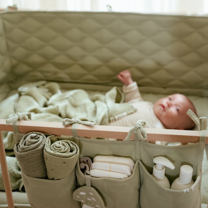 Little Dutch Parkomrander muslin/quilted Pure Sage 180 cm