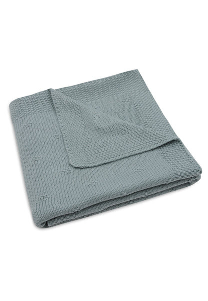 Jollein Couverture pour berceau ou parc Cosy Knit Sea Green coton Lg 100 x L 75 cm