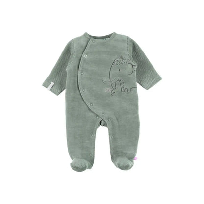 Noukie's Pyjama velours Funny Mammouth vert 