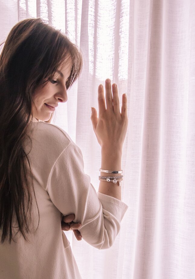 Proud Mama Bracelet Bangle argenté