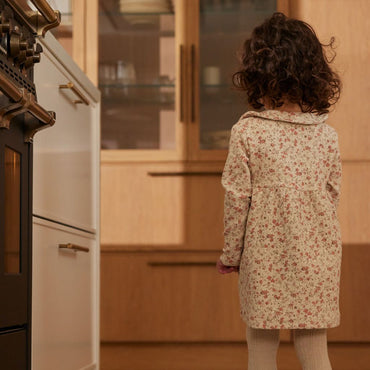 Dirkje Jurk bloem Beige grey meisje