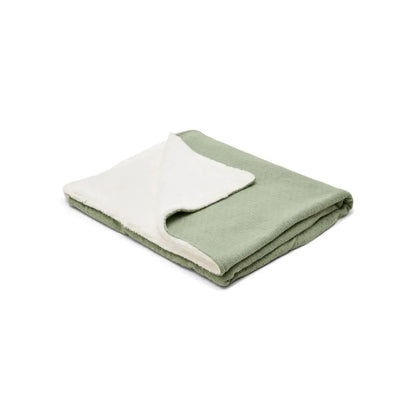 Little Dutch Deken voor wieg gebreid/fleece Pure Sage 70 x 100 cm