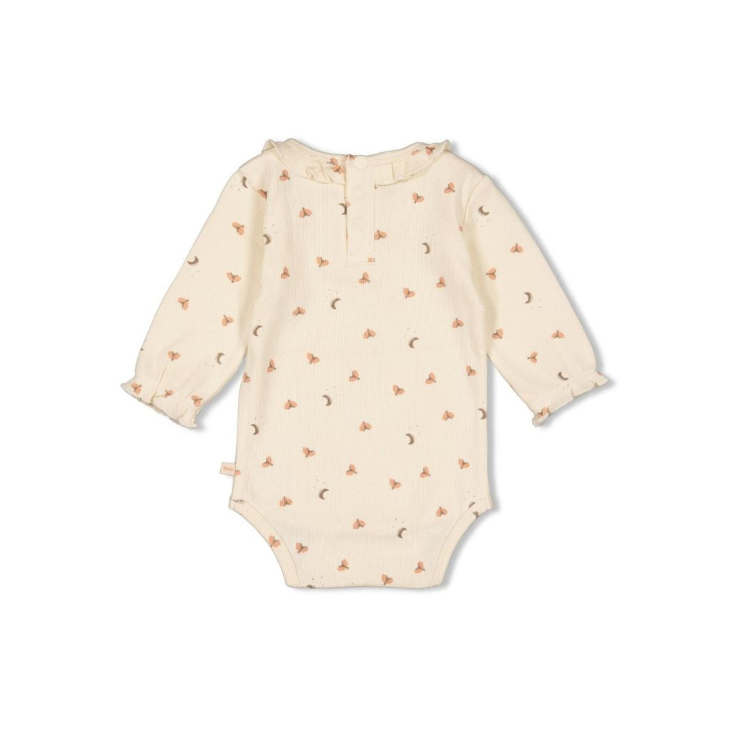 Feetje Romper rib Dancing In The Moonlight Offwhite