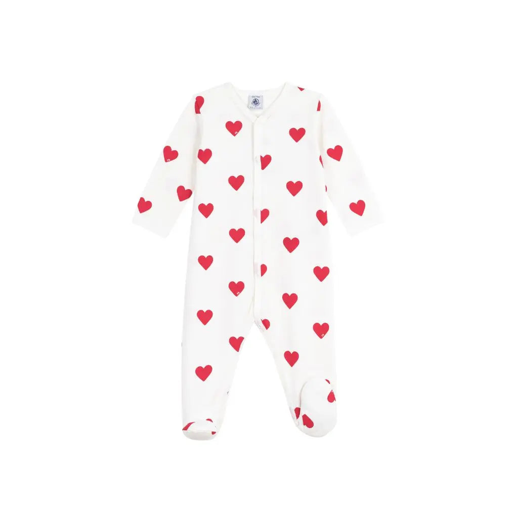 Petit Bateau Pyjama Cœur rouge