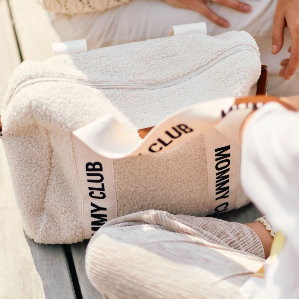 Childhome Verzorgingstas Mommy Club Signature Teddy Ecru