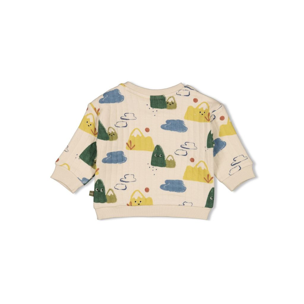 Feetje Sweater Mountain Sand met motief