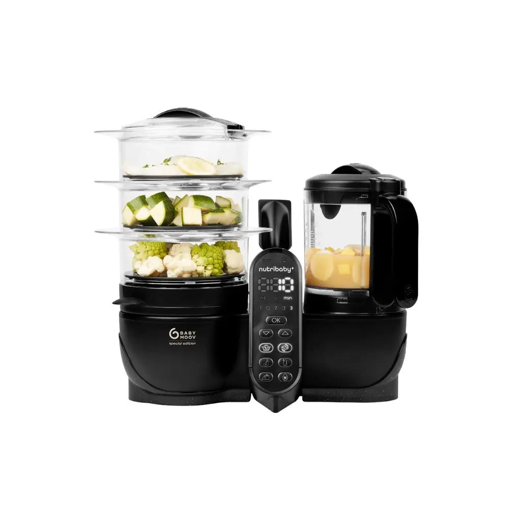 Babymoov Stoomkoker-Mixer Nutribaby + XL Mineral Black