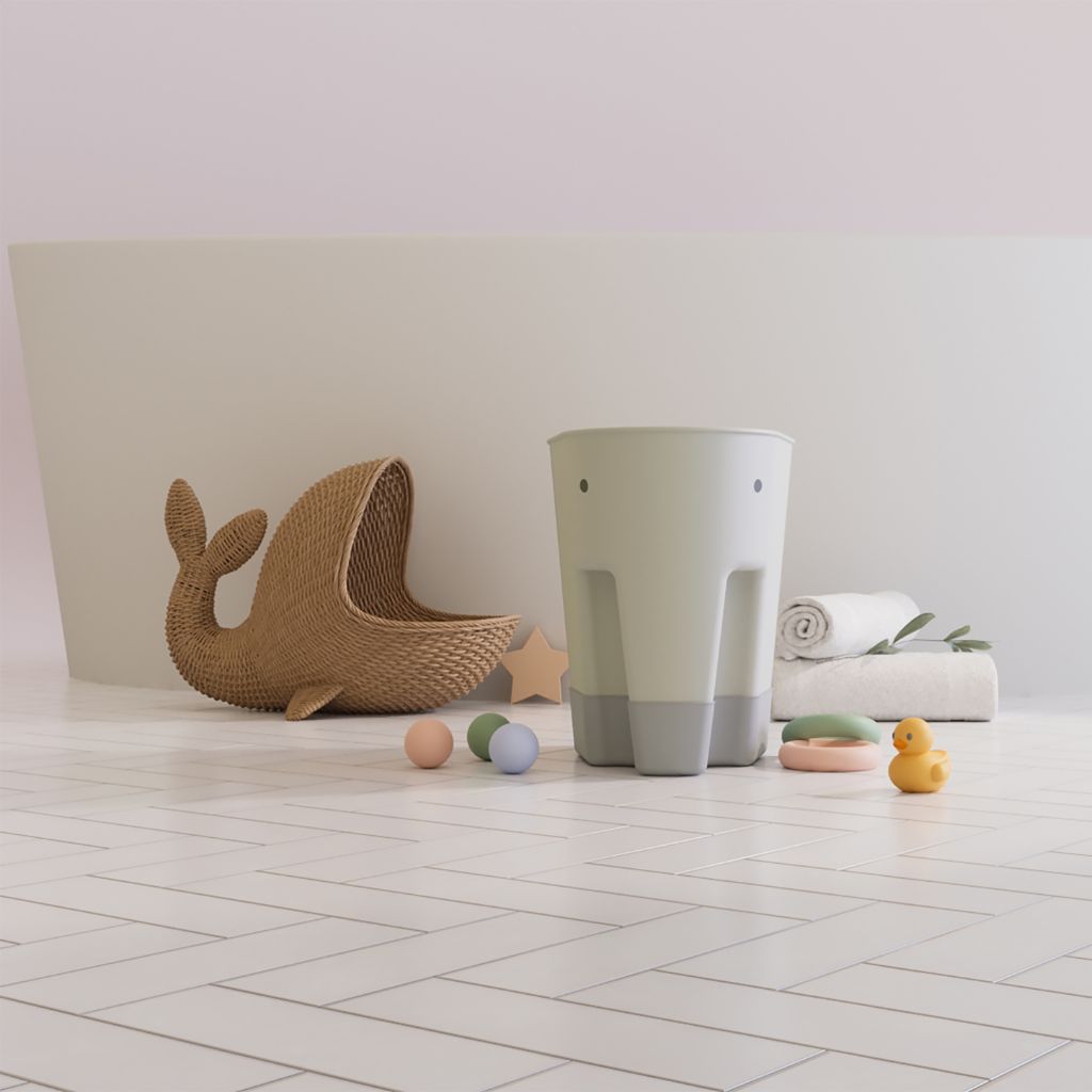 Shnuggle Ellie Bath Toy Caddy  - Taupe