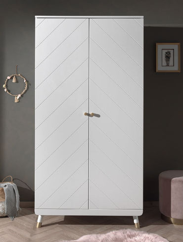 Jaxx Armoire 2 portes Billy blanc