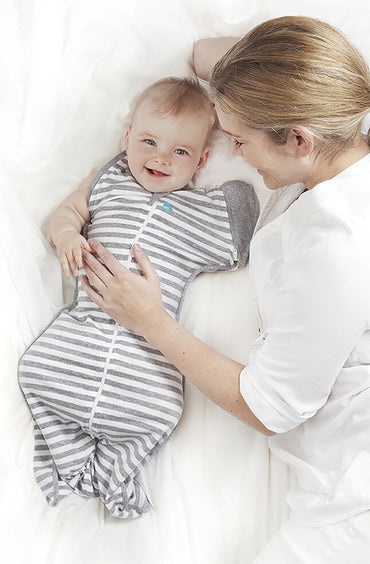 Love to Dream Inbakerzak / Slaapzak Swaddle Up Original Stripe TOG 1,0 Grey 70 cm