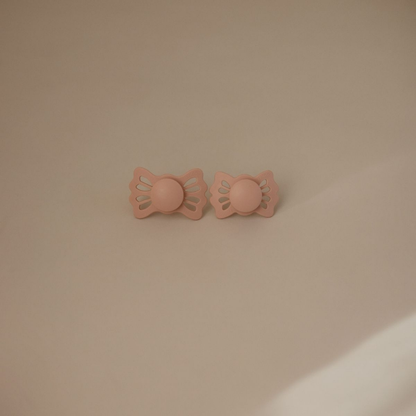 FRIGG Sucette + 0 mois Lucky silicone Cream/Blush - 2 pièces