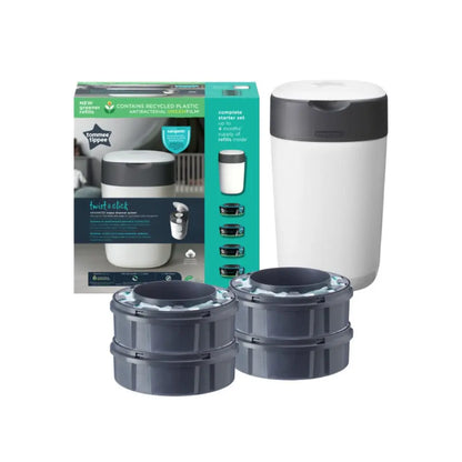Tommee Tippee Luieremmer twist & click wit + 4-pack navulling