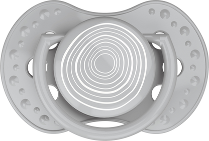 Difrax Sucette + 0 mois LOVI Dynamic Harmony Light Grey/Dark Grey - 2 pièces