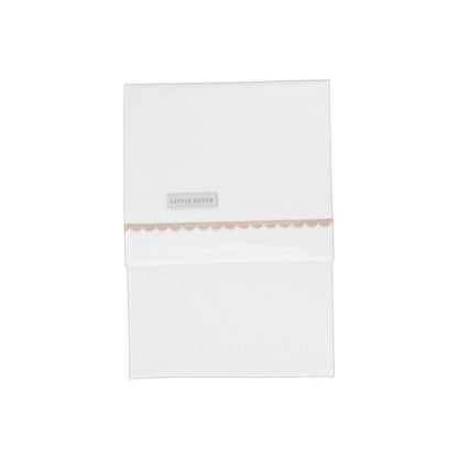 Little Dutch Laken voor bed Pink Rounded geborduurd roze