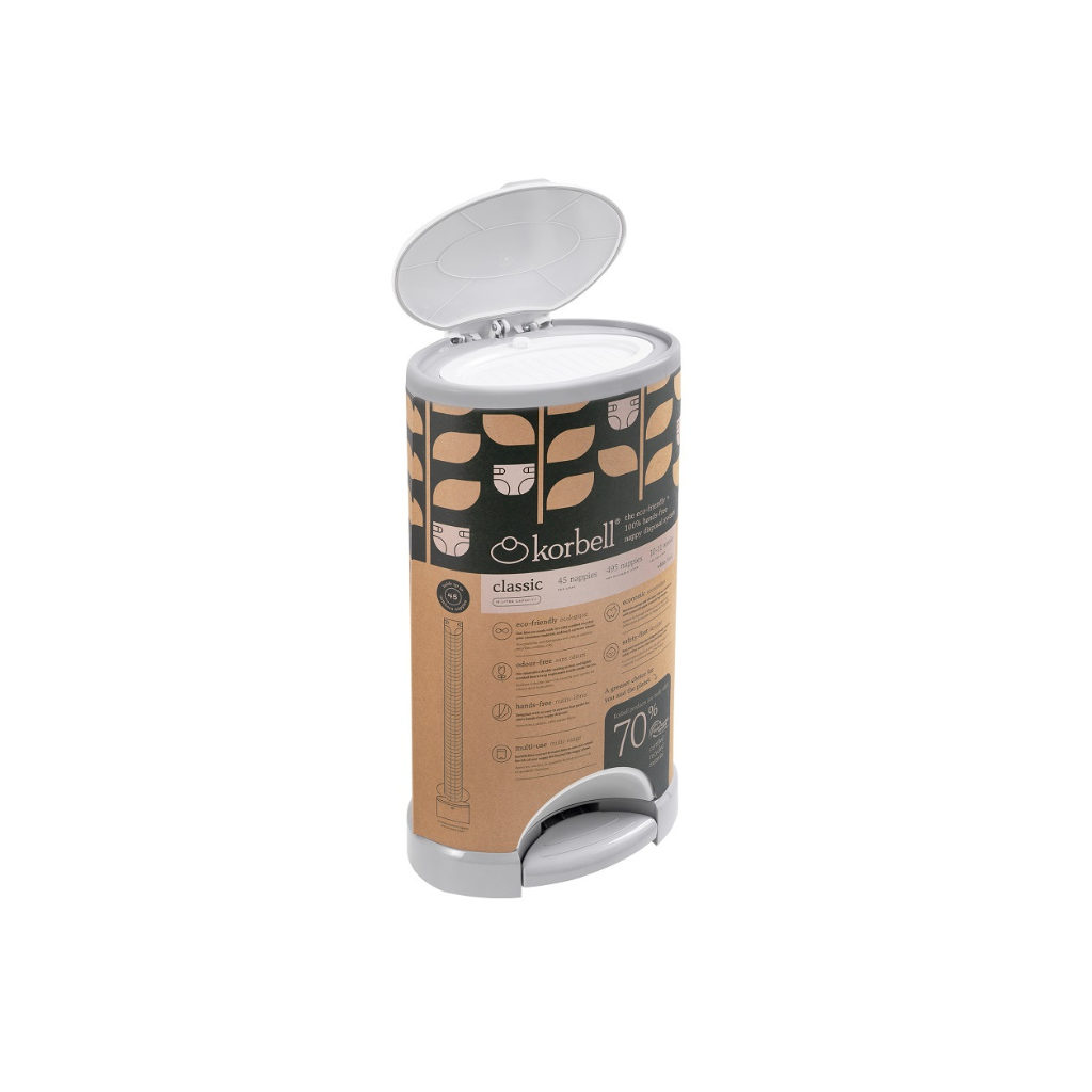 Korbell Poubelle à couches Classic Blanche