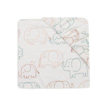 Jollein Hoeslaken jersey Elephant Tales 40/50 x 80/90 cm