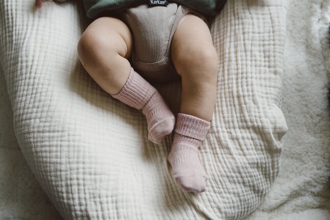 KipKep Paire de chaussettes mauve-rose - 2 pièces