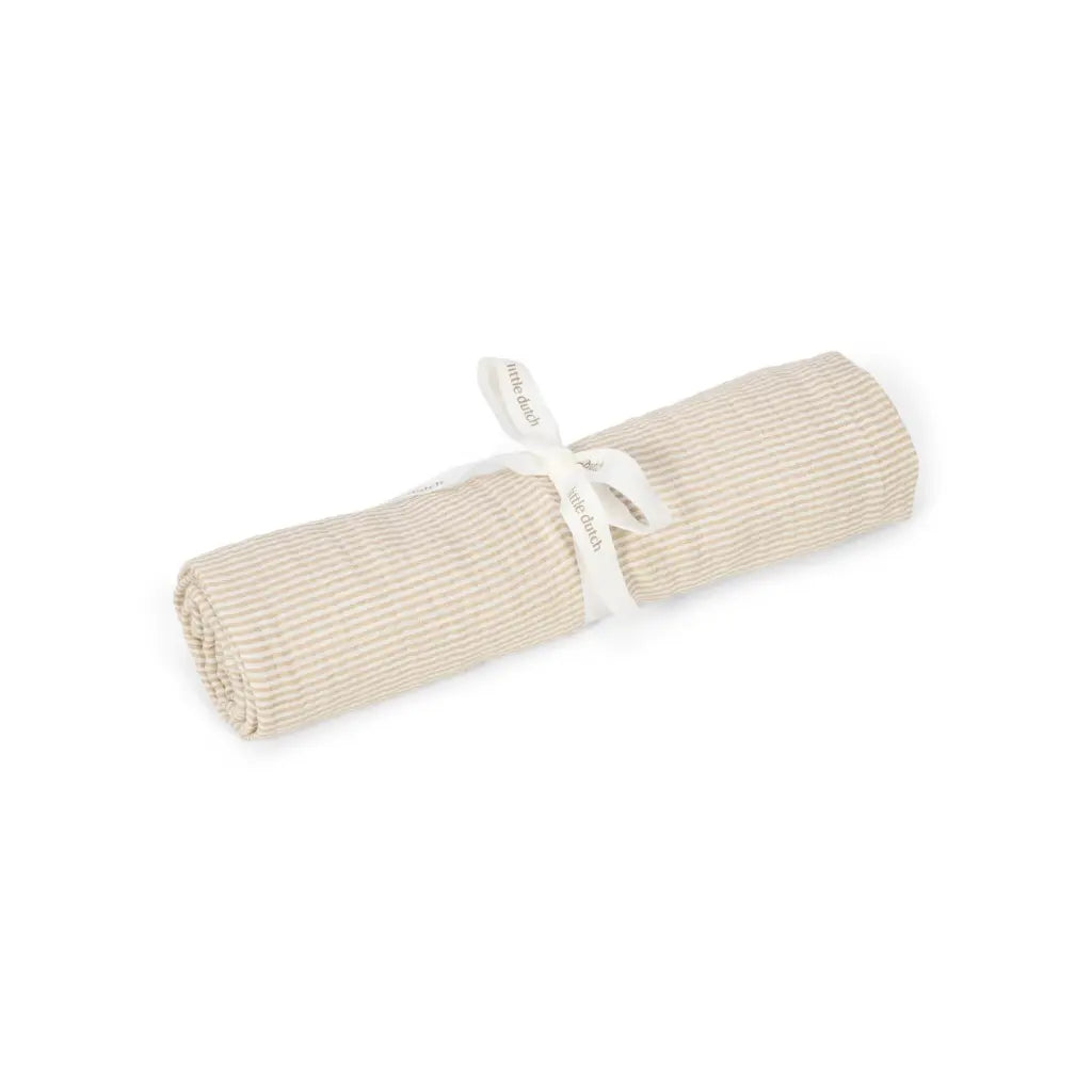Little Dutch Swaddle doek hydrofiel Pure Soft Beige 120 cm