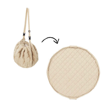 Play&Go Noomad soft stripes brown organic babymat & bag
