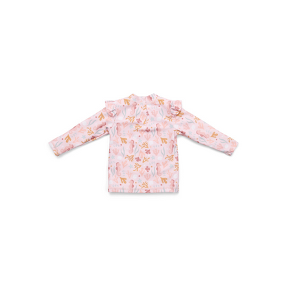 Little Dutch Zwem shirt lange mouw ruches Ocean Dreams , m 62/68, Roze, Meisjes