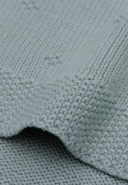 Jollein Couverture pour berceau ou parc Cosy Knit Sea Green coton Lg 100 x L 75 cm