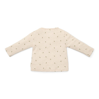 Little Dutch T-shirt met lange mouwen Little Farm Green leaves Sand