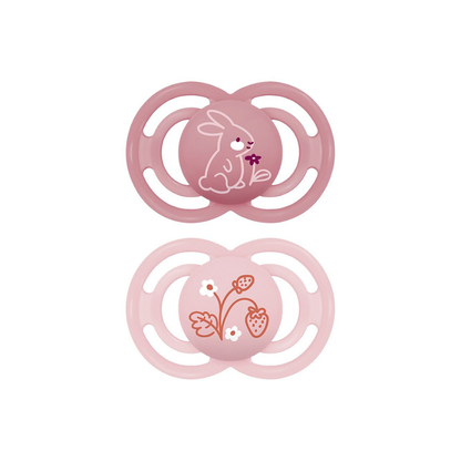 MAM Fopspeen + 6 maanden Perfect Silicone roze - 2 stuks