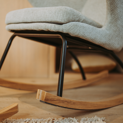 Quax Chaise à bascule Rocking Chair De Luxe Adult Sand grey