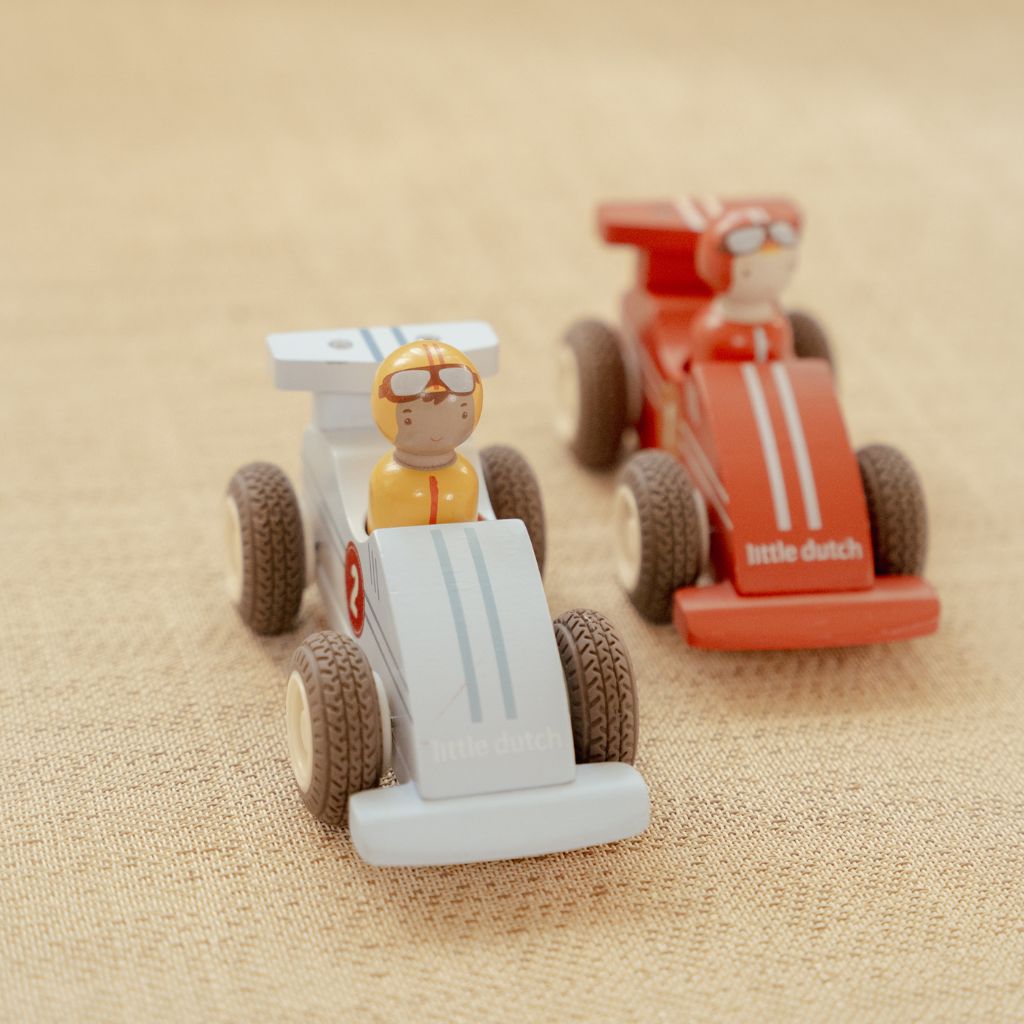 Little Dutch Voitures de course à friction en bois