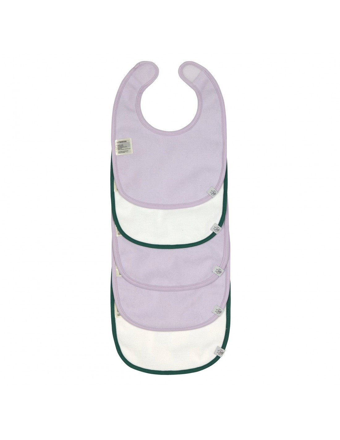 Lässig Bavoir Happy Rascals Heart Lavender - 5 pièces