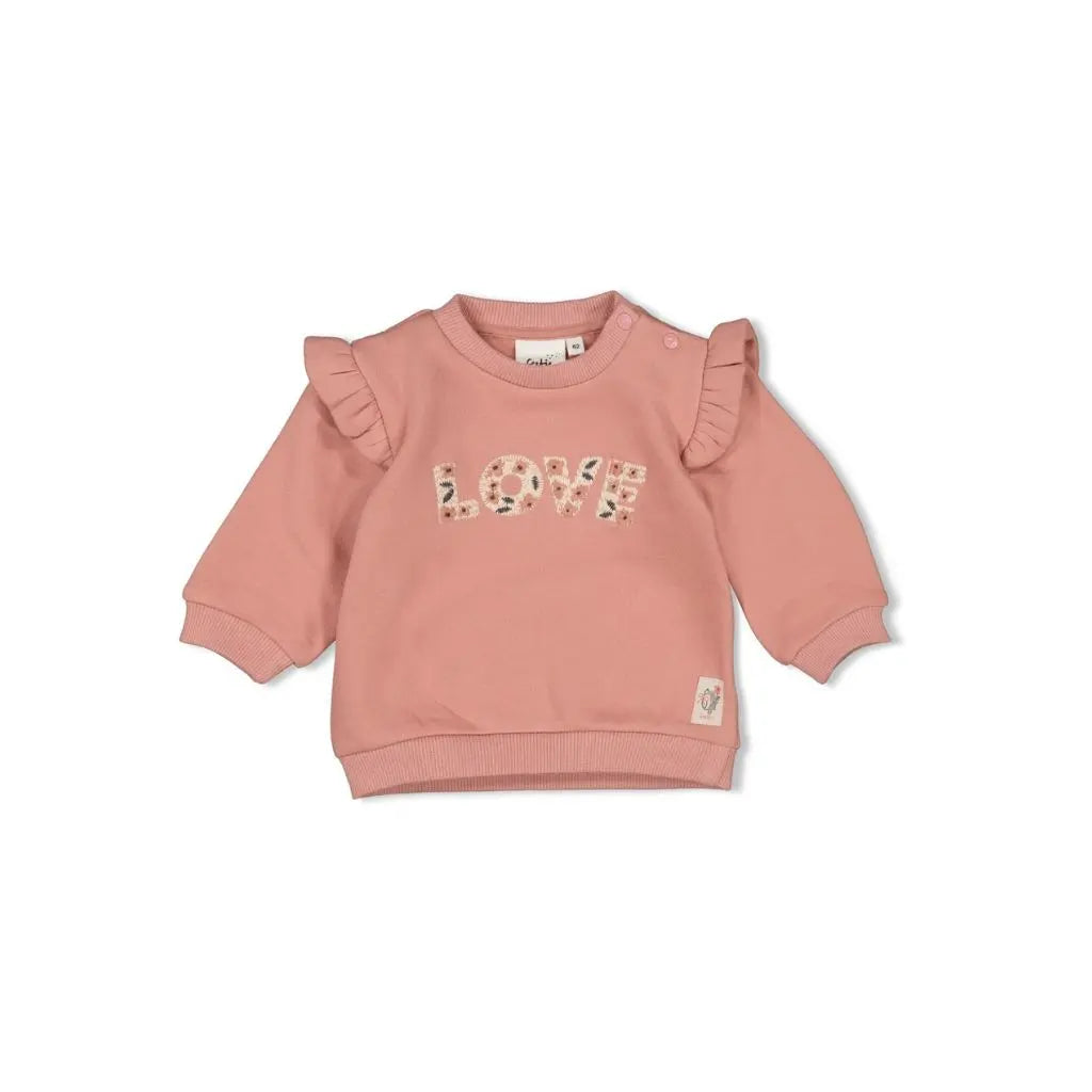 Feetje Sweater - Woodland Bloom Mauve Meisje