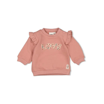 Feetje Sweater - Woodland Bloom Mauve Meisje