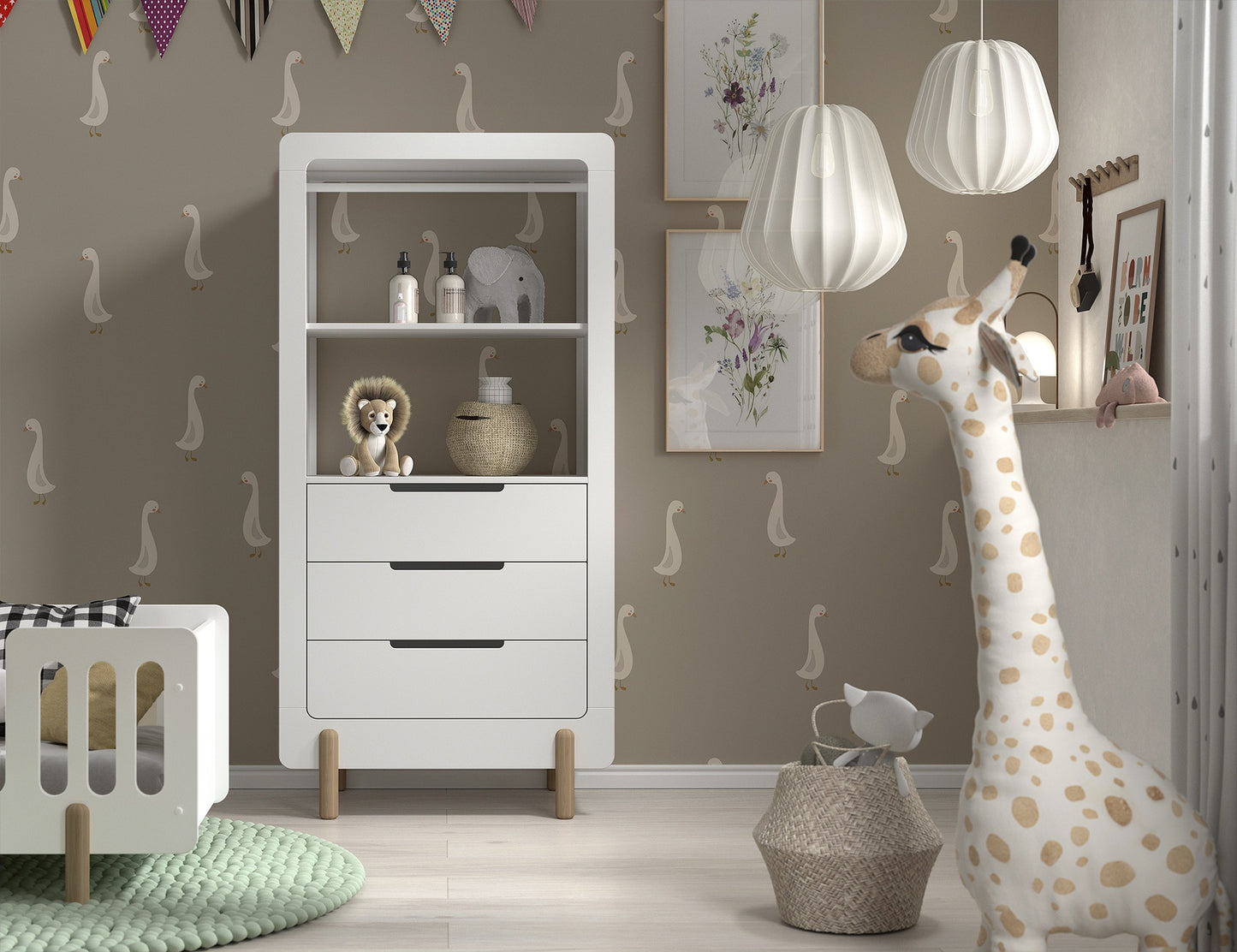 Jaxx Kast met 3 laden Smile wit