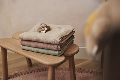 Jollein Couverture pour berceau ou parc Shell Knit Wild Rose