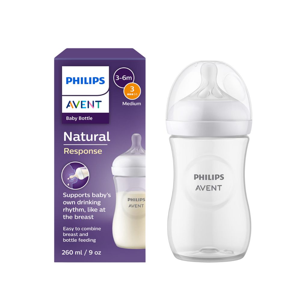 Philips AVENT Biberon Natural Response transparent 260 ml - 3 pièces