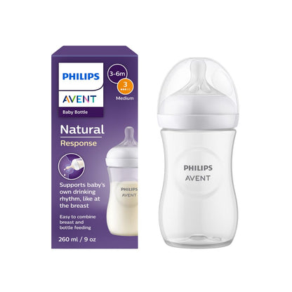 Philips AVENT Biberon Natural Response transparent 260 ml - 3 pièces