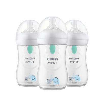 Philips AVENT Zuigfles Natural Response AirFree Olifant transparant 260 ml - 3 stuks