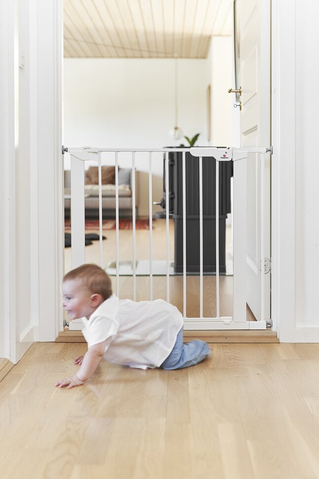 BabyDan Barrière de porte Asta blanc