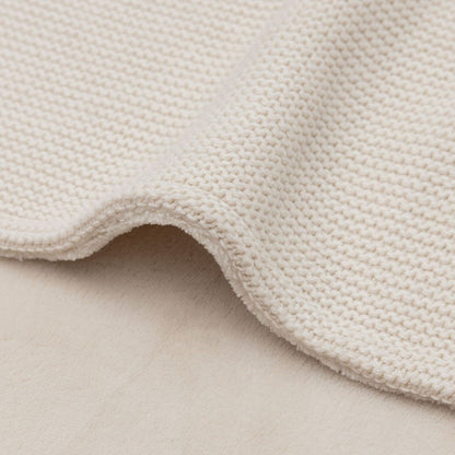 Jollein Couverture pour lit Basic Knit Oatmeal/Velvet 100 x 150 cm
