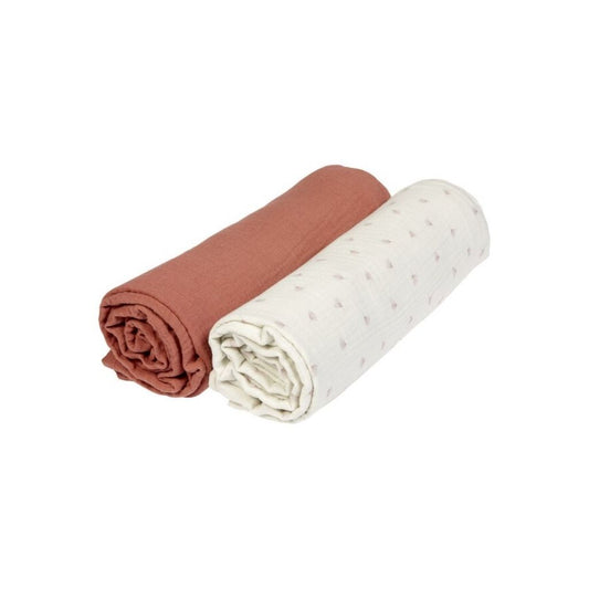 Dreambee Drap pour lit Essentials duo rose moyen - 2 pièces