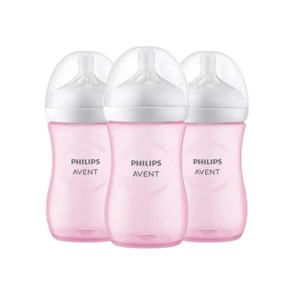 Philips AVENT Zuigfles Natural Response roze 260 ml - 3 stuks