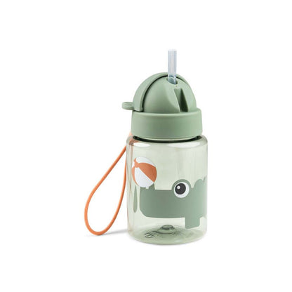 Done By Deer Drinkfles met rietje Playground groen 280 ml