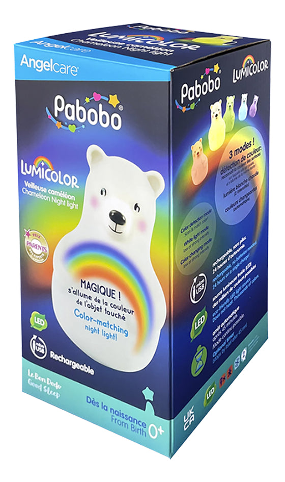 Pabobo Veilleuse Lumicolor Bear Chameleon  blanc