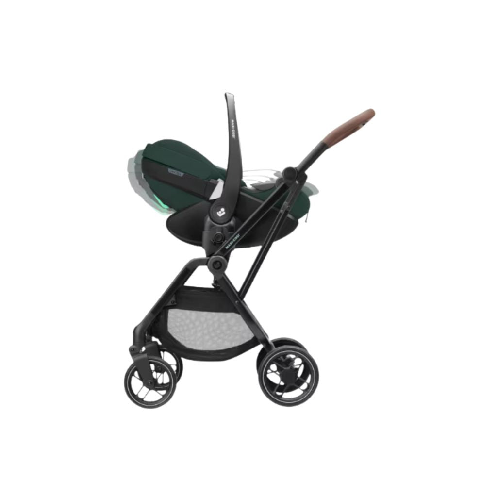 Maxi-Cosi Kinderwagen 5 in 1 Oxford Twillic Green + Sense draagmand + adapter + autostoel Pebble 360 pro 2 + basis Familyfix 360 Pro